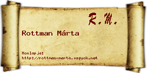 Rottman Márta névjegykártya